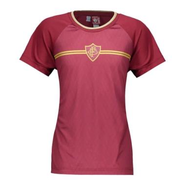 Imagem de Camiseta Braziline Flu Tranca Feminino - Vinhodourado