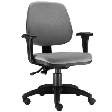 Imagem de Cadeira Job L02 Executiva Ergonomica Escritório Crepe Cinza - LYAM DEC