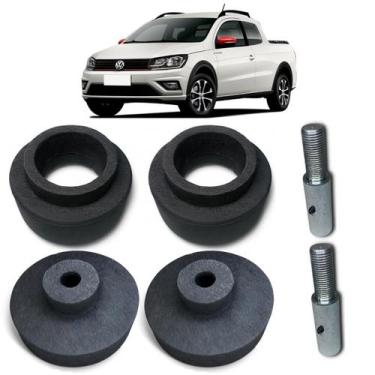 Imagem de Kit Calço de Mola Dianteiro 5cm Traseiro 2,5cm Saveiro G5/... - Borfix