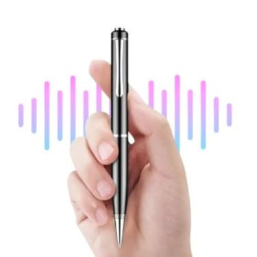 Imagem de Caneta Com Gravador Espiã Áudio Escuta Secreta Escondida - Preto