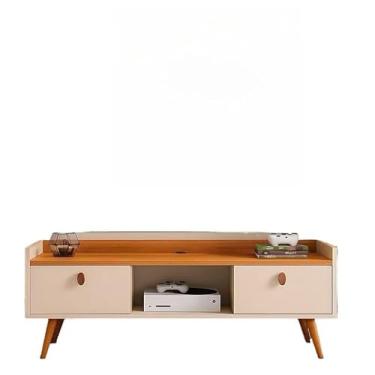 Imagem de Rack Bancada com pés 1.20 e 0.90 com 2 Portas Moderno Parede TV Até 50Pol 51x27x120cm(0.90 off/cinamo)