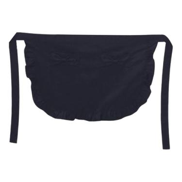 Imagem de MotiveTech de Cintura Feminino Fácil de Usar Prático com 2 Bolsos para Garçonete em Cafeteria, Preto, Tamanho real