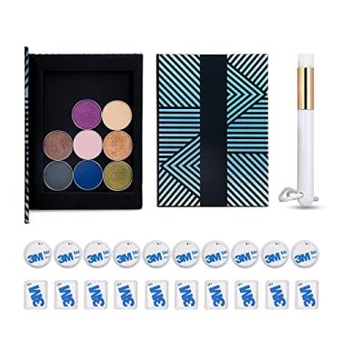 Imagem de Paleta de mistura de maquiagem, bandeja de mistura de metal de aço inoxidável atualizada com espátula, ferramenta artística para misturar arte de unhas