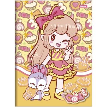 Imagem de Kit de Cadernos Brochura, Foroni, 1/4, Capa Dura, Doll, 80 Folhas, Pacote com 5