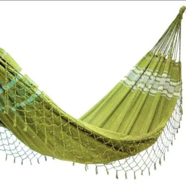 Imagem de Rede de Descanso Casal Pernambucana Artesanal 100% Algodão Reforçada com Renda em Macramê – Rede de Dormir Confortável para Varanda e Jardim(AMARELO COM PRETO)