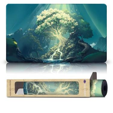 Imagem de Paramint Green-Blue Guild (Stitched) - MTG Playmat - Compatible with Magic The Gathering Playmat - Play MTG, YuGiOh, TCG - Original Play Mat Art Designs & Accessories