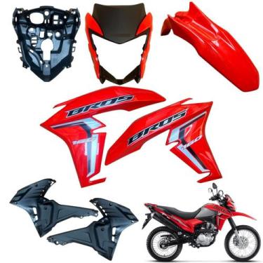 Imagem de Carenagem Nxr Bros 160 Modelo 2022 2024 Asa do Tanque Par de Complemen