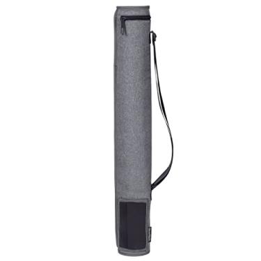 Imagem de CleverMade Capa térmica para 6 latas – Pacote com 6 tubos térmicos com alça de ombro ajustável, abertura de lata de fácil acesso e bolso de armazenamento de neoprene – Cinza/carvão