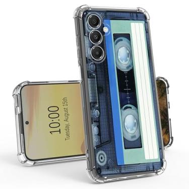 Imagem de BEOTIWAD Capa de fita cassete transparente retrô para Samsung Galaxy A16 5G 6,7 polegadas, fina, transparente, antiamarela, TPU, militar, resistente, durável, capa protetora para Samsung A16 5G