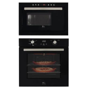 Imagem de Kit Forno Elétrico Fischer Infinity Embutir 82l Com Air Fryer + Micro-ondas 25l Preto 220v