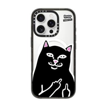 Imagem de CASETIFY Capa Impact para iPhone 16 Pro [RipNDip Colab/4X Testado contra quedas de grau militar/Proteção contra quedas de 2,5 metros/Compatível com Magsafe] - Lord Jermal - Preto transparente