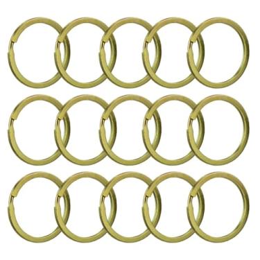 Imagem de Argola Chaveiro Italiana Níquel 35mm Reforçada Sem Corrente Artesanato Lembrancinha Dourada (500)