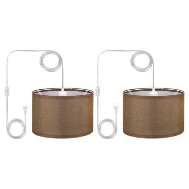 Imagem de Conecte a luz pendente PATIKIL, pacote com 2, cabo de corda de 15 pés