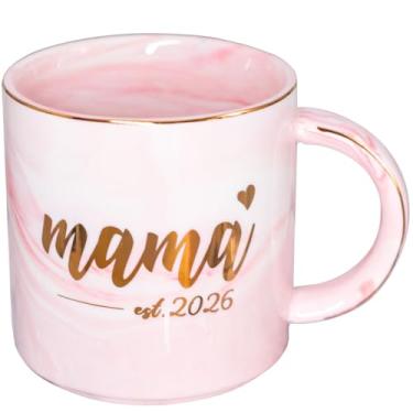 Imagem de Mugpie Mama 2026 Gifts Mug - Mom To Be/First Time New Mom Gifts for Women - Aniversário Dia das Mães Chá de Bebê Presente de Natal para Mamãe Mãe de Filha Filho Irmã Amigas - Xícara de Café de