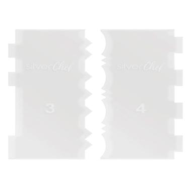 Imagem de Espátula Decorativa Confeitaria Para Design Criativo E Acabamento Preciso 2 Unidades Retangular 3 e 4