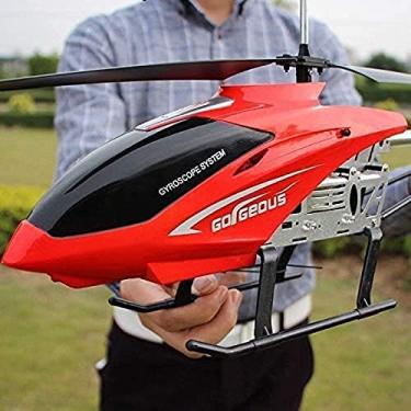 Imagem de Hobby RC Helicópteros Grande Rádio Controle Remoto Drone Controle Remoto Antiqueda Aeronave Carregamento Elétrico Avião Ao Ar Livre Brinquedos Modelo Para Meninos Meninas Presentes,Vermelho,Remark