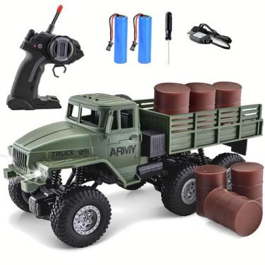 Imagem de Caminhão militar de controle remoto JPJCOOY 6x6 1/16 Scale para crianç