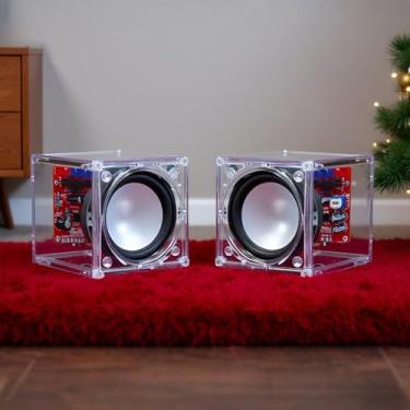 Imagem de Gikfun Mini amplificador USB eletrônico transparente estéreo, caixa de som amplificador, kit DIY para Arduino EK1918