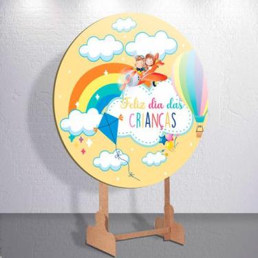 Imagem de Festa Infantil Decoração Dia Das Crianças Painel Capa Sublimada Redond