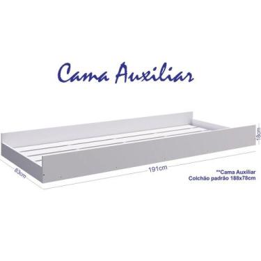Imagem de Cama Auxiliar sem Colchão com Rodízios 191cm Linha BB BB692 Completa M