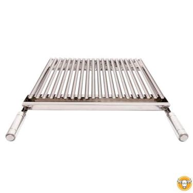Imagem de Grelha Argentina (Parrilha) 55x40 cm de Inox para Churrascos - Soberan