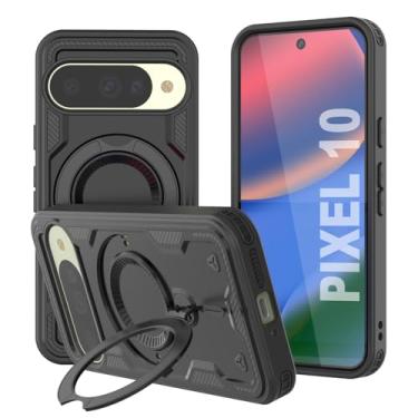Imagem de Punkcase Capa para Google Pixel 10 [série Magnetix 2.0] Capa protetora de camada dupla com suporte, alça de anel e suporte magnético integrado para carregamento sem fio e suporte de carro (16 cm