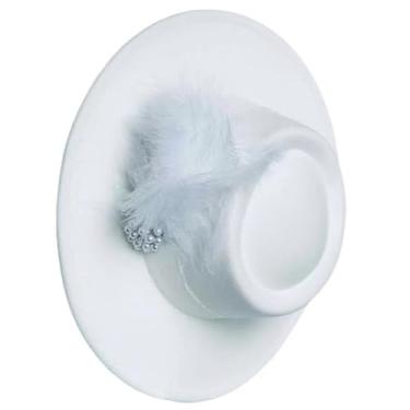 Imagem de Chapéus Fedora vintage de aba larga - Chapéu de feltro feito à mão Chapéu Panamá Rancher IX Branco