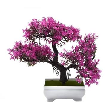Imagem de Bonsai Artificial Realista 25cm em Vaso – Planta Decorativa para Casa Escritório Mesa Presente