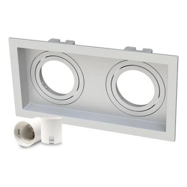 Imagem de Spot Duplo Embutido Recuado Par20 Branco Moon