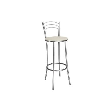 Imagem de Banqueta Sala De Jantar Petra 1b700cr Aço 1 Un Cromado-ano Bege - Kappesberg