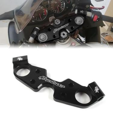 Imagem de Arashi Braçadeira de topo de árvore tripla para Suzuki Hayabusa GSXR 1300 2008-2020, peças de acessórios de motocicleta pretas