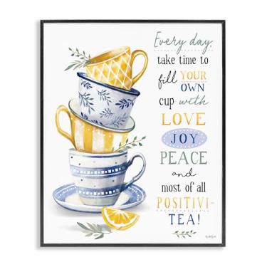 Imagem de Stupell Industries Fill Your Own Cup Tea Gray Framed Giclee Art, design por Elizabeth Tyndall, 76 x 61 cm