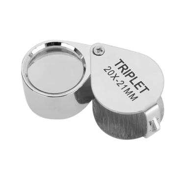Imagem de 30x 20x Portátil Lupa Dobrável Bolso Lupa Inspeção de Jóias Leitura Mini Lupa de Metal para Joalheiros Laboratórios de Ciências (20x)