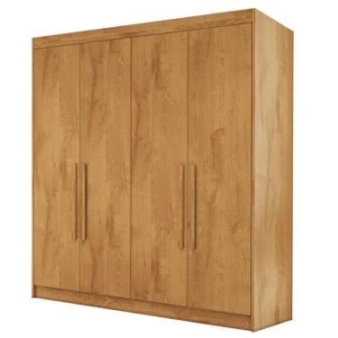Imagem de Guarda Roupas Casal 4 Portas 3 Gavetas 100% Mdf Tunis Madeirado