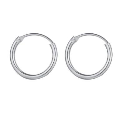 Imagem de Loop Punk Círculo Pequeno Círculo Prata Orelhas Anéis Hip Hop Joias Brincos de Argola (1 cm, Prata)