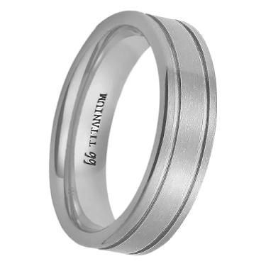 Imagem de Boston Bay Diamonds Aliança de casamento masculina unissex de titânio prata com ajuste confortável - 6 mm e 7 mm - Escolha de estilo, Metal, Sem pedra preciosa