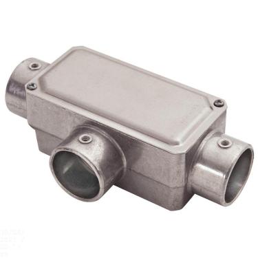 Imagem de Condulete Fixo 1" Tipo "t" - Com Tampa / Sem Rosca / Sem Pintura Tramontina