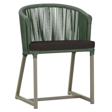 Imagem de Cadeira De Jantar Noronha Alumínio Fendi E9 Trama Original Verde