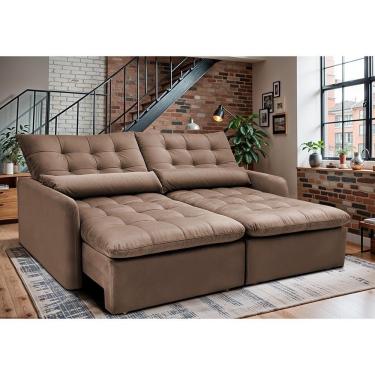 Imagem de Sofá Sem Caixa Retrátil 1,80m Softgel Celeste Velusoft Castor Cama Inbox