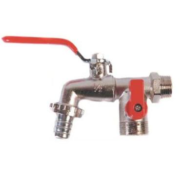 Imagem de Torneira Cromada Para Tanque E Máquina De Lavar De Esfera Dupla - Vtj072cwb - Esteves