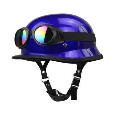 Imagem de Capacete Vintage Alemão De Couro Para Motocicleta, Certificado DOT, Ca