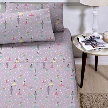 Imagem de Jogo De Lençol Planeta Mágico Solteiro 3 Peças Infantil Estampado - Bailarina - 100% Poliéster