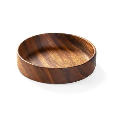 Imagem de Prato de frutas de madeira de nogueira preta, retangular, bandeja de lanche, prato de nogueira de madeira maciça, tigela de salada, prato de jantar, pratos de frutas para crianças, atacado, palete de