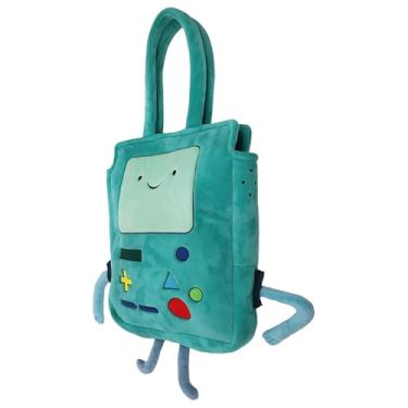 Imagem de Concept One Bolsa Adventure Time, bolsa de ombro macia com braços e pernas 3D, estatueta de pelúcia BMO, bolso interno, azul
