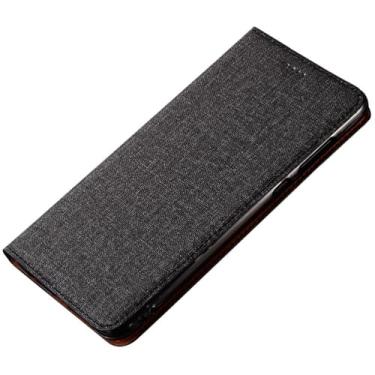 Imagem de POYUFRG Capa de couro para Xiaomi 17 Pro Max/17 Pro/17, capa de telefone carteira fina flip magnética com compartimentos para cartões, capa de suporte, preta, 17