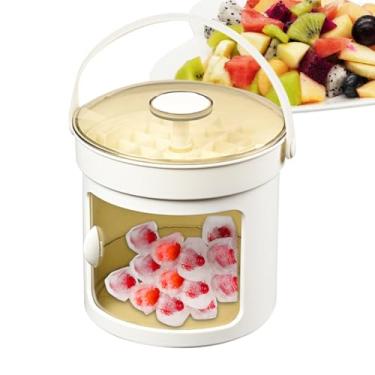 Imagem de Bandejas de gelo para freezer com lixeira – Bandeja de gelo com 36 grades – Caixa giratória, balde de armazenamento de grande capacidade fácil de desmoldar com capa resistente a derramamentos para