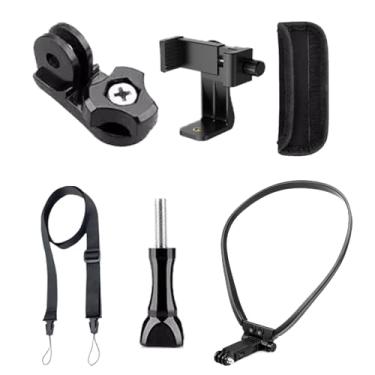 Imagem de Suporte de telefone de pescoço para gravação, suporte de câmera de pescoço ajustável | Resistente, equipamento ao ar livre para criação de conteúdo, academia, treino, caminhada, esportes de aventura