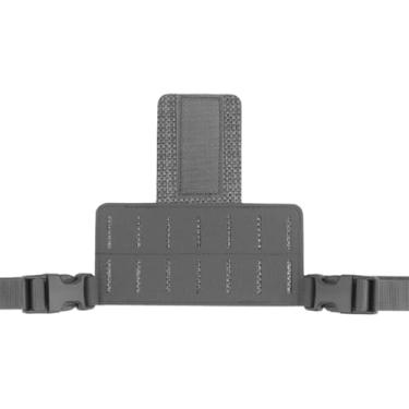 Imagem de FoldPanel MOLLE Suporte suspenso para caixa de rádio PRC 152/148, suporte de placa para walkie talkies bolsa com alça de peito ajustável e fivela, equipamento de peito expandido anexado ao colete