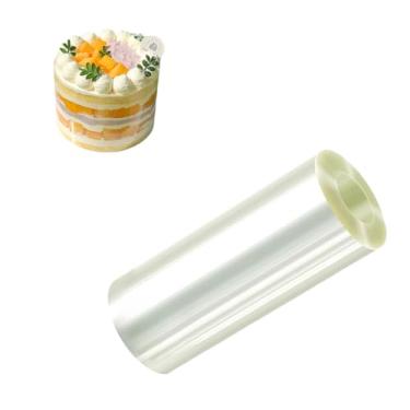 Imagem de Colar de bolo 12 x 1000 cm, rolos de bolo transparentes, folha de acetato transparente, tiras de bolo transparentes, para decoração de assar, bolo de mousse de chocolate, borda de plástico ao redor do