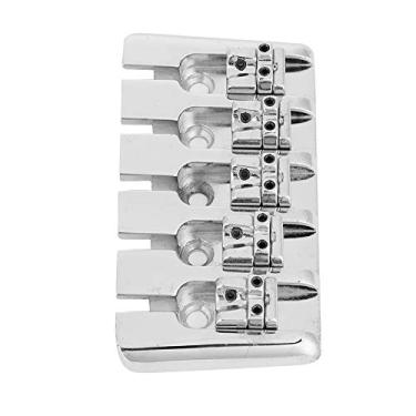 Imagem de Alomejor Conjunto de Sela de Baixo Elétrico de 5 Cordas, Peças de Reparo Com 5 Parafusos e Chave para Substituição e Reparo de Baixo de 5 Cordas